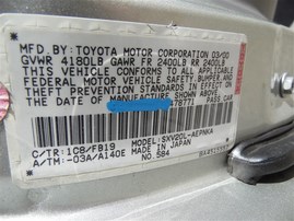 2000 TOYOTA CAMRY LE SILVER 2.2 AT Z19789